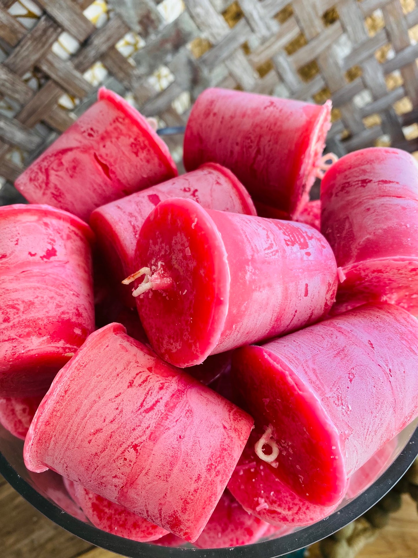 POMEGRANATE Votive Candles - Set (6) or bakers dozen (13)