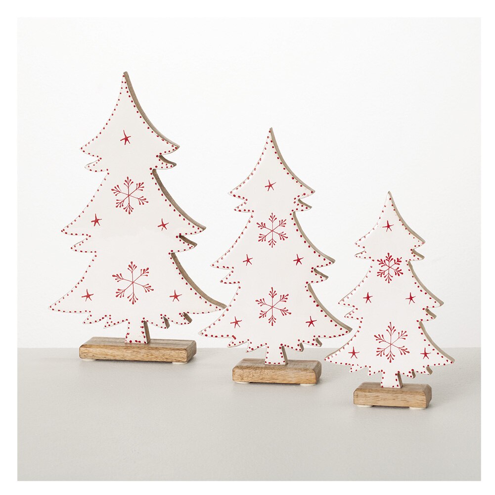 Snowflake Wood Tree 3 SIZES