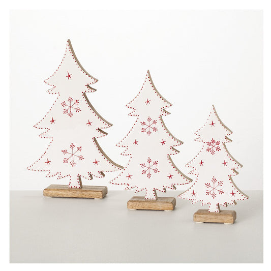 Snowflake Wood Tree 3 SIZES