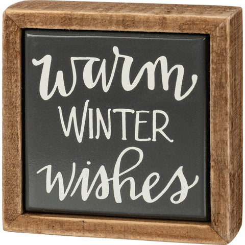 Warm Winter Wishes Box Sign Mini