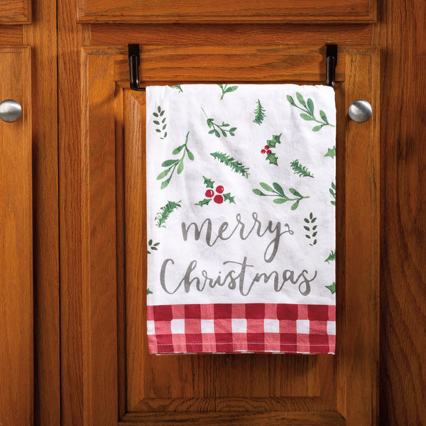 Merry Christmas Holly Towel