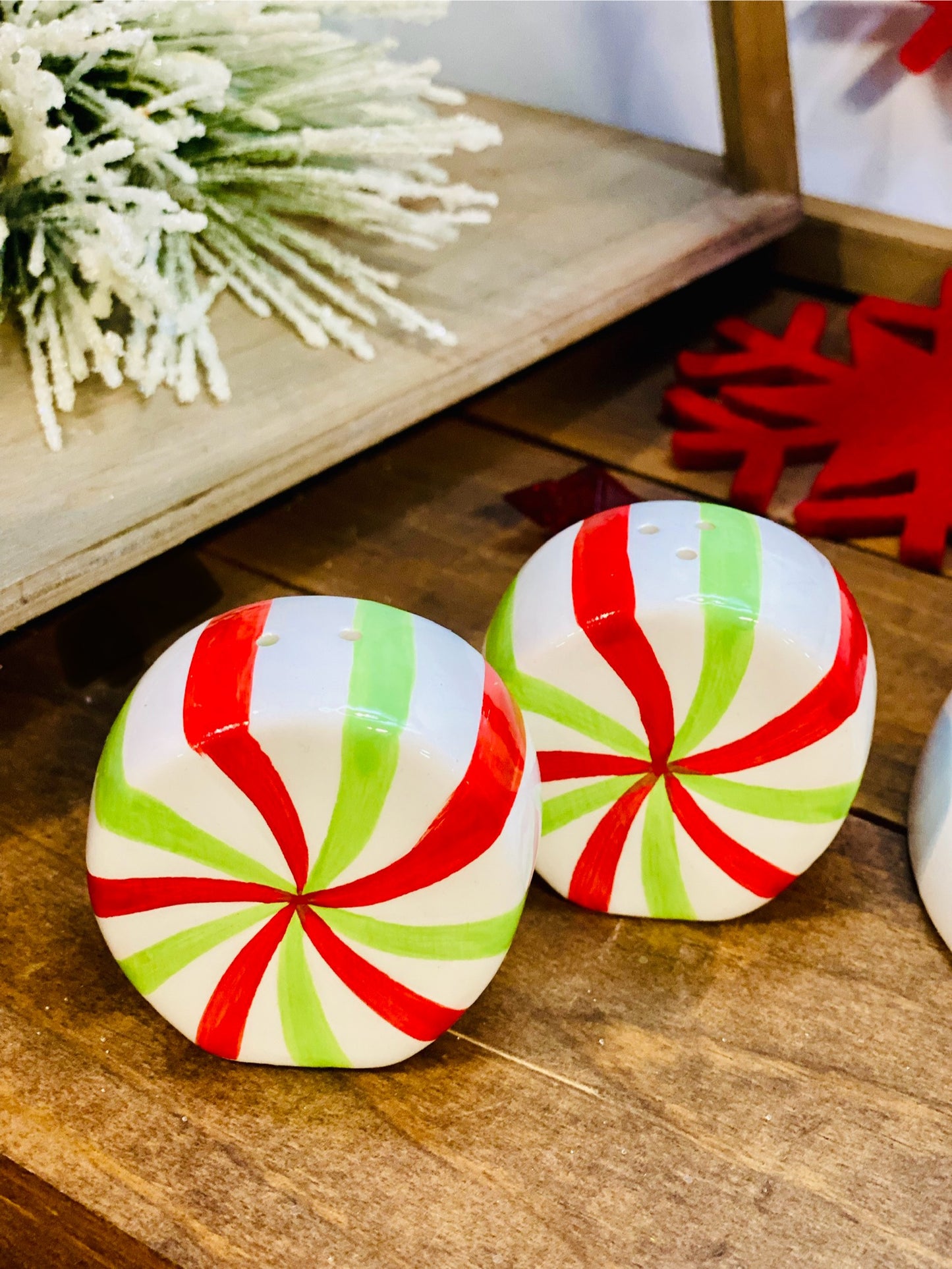 PEPPERMINT CANDY SALT & PEPPER SET