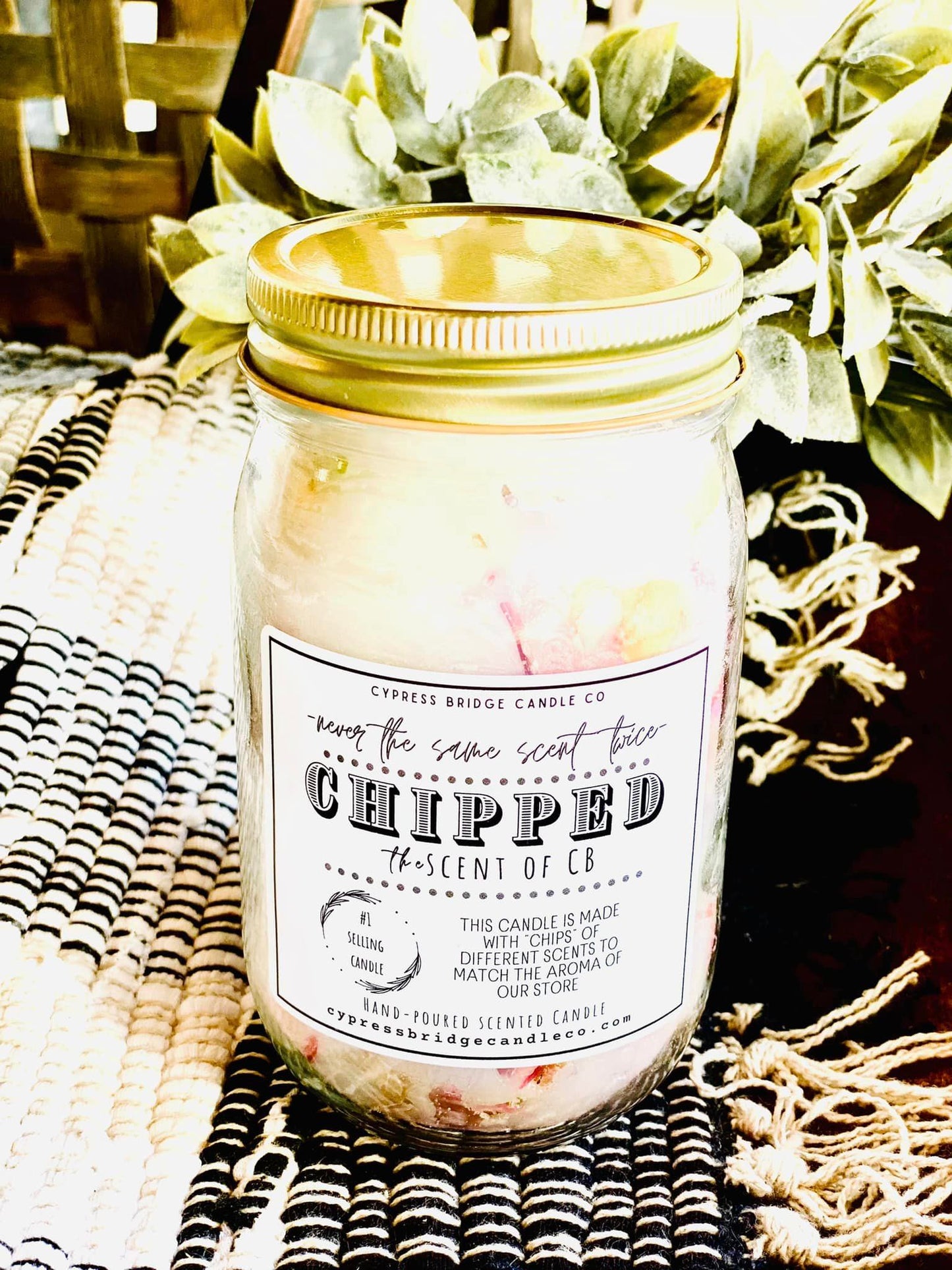 Scent of CB “CHIPPED™” 2 wick Jar Candle or Mason Jar