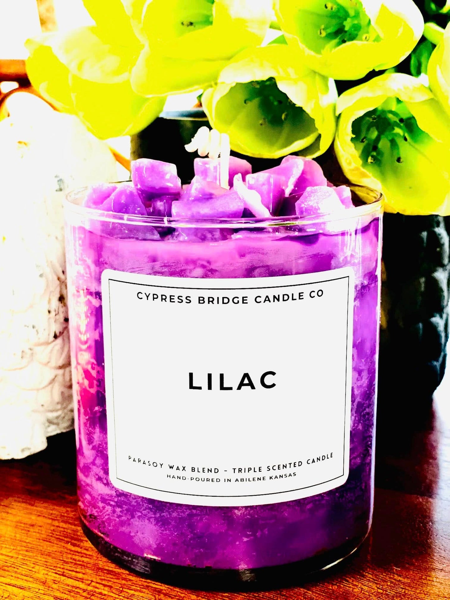 LILAC  17+oz Chippy Top Jar Candle