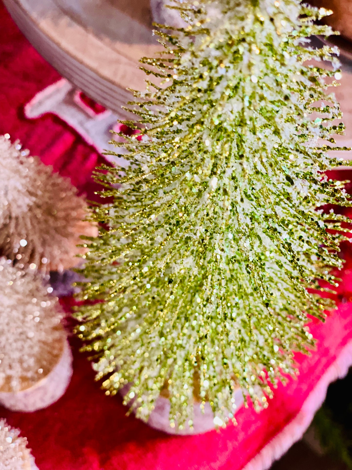 Snowy Foxtail Pine Tree 12" GREEN