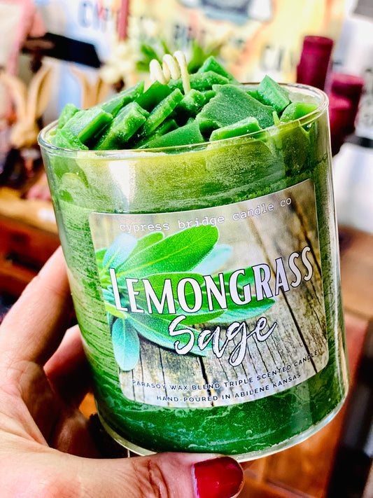 LEMONGRASS SAGE | 19+oz Chippy Top Candle