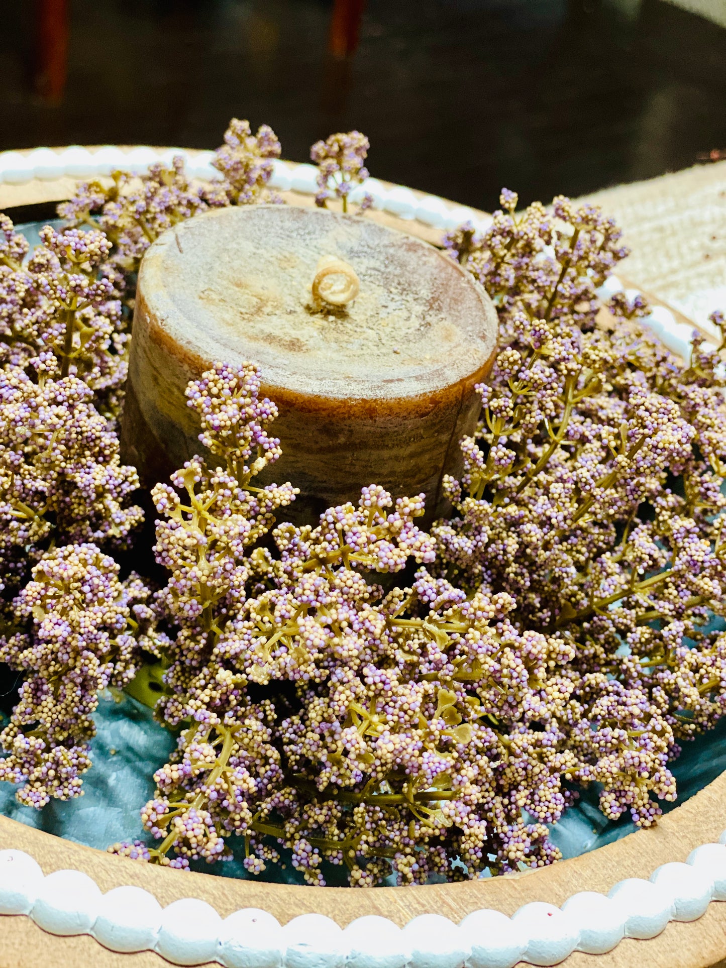 SUPER DEAL!!   Bursting Astilbe Candle Ring | Lush | 10" |