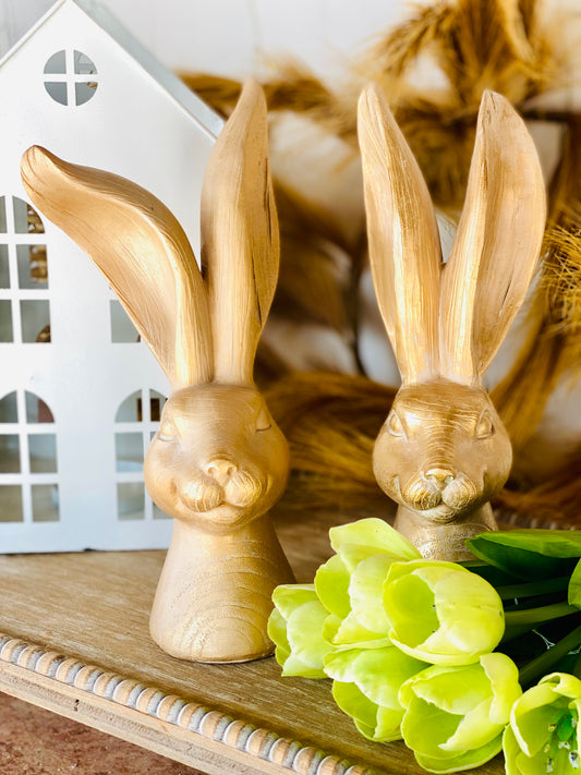 BRONZE BUNNY HEAD - 2 STYLES