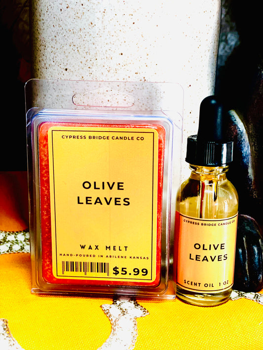 LIMITED FRAGRANGE! OLIVE LEAVES Wax Melts, Oil or Duo