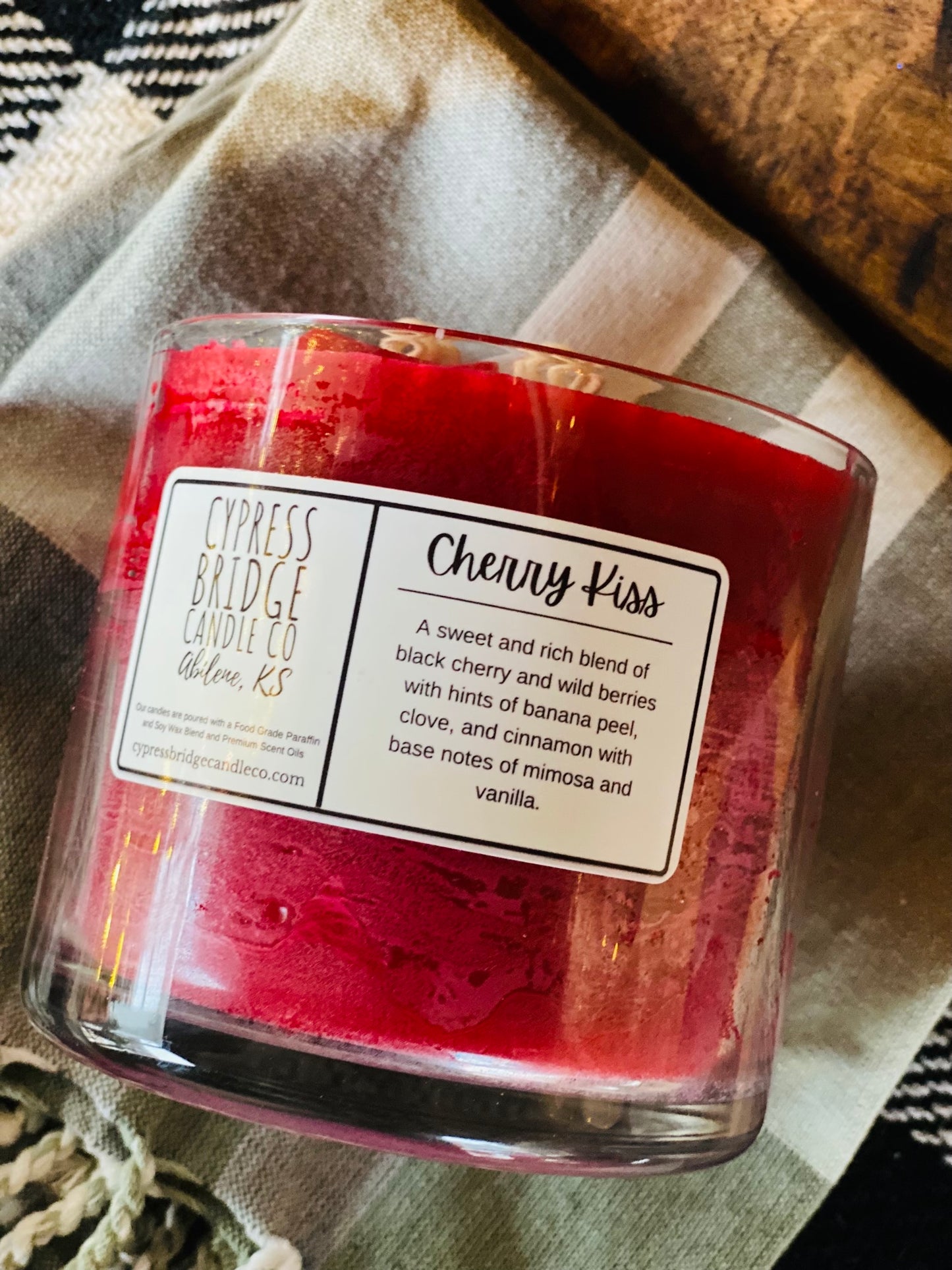 CHERRY KISS  15+oz / 2-wick Jar Candle