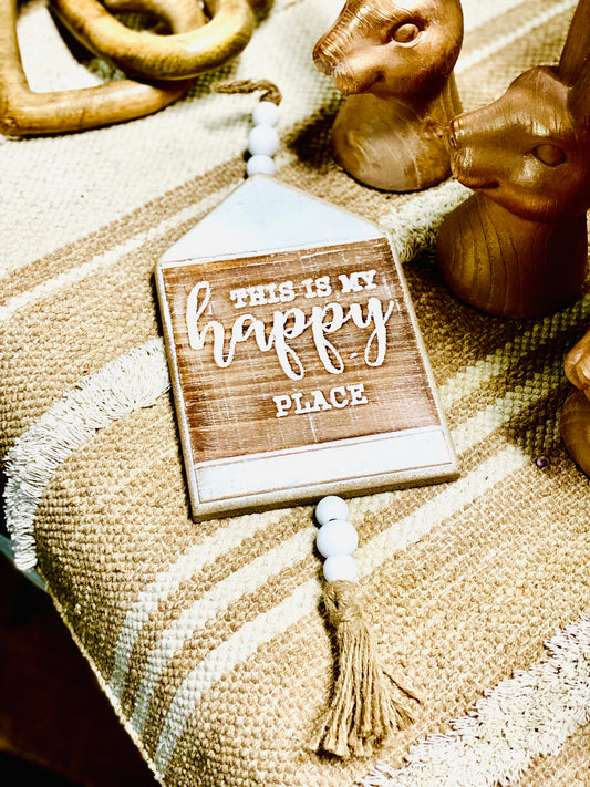 HAPPY PLACE BEAD SIGN