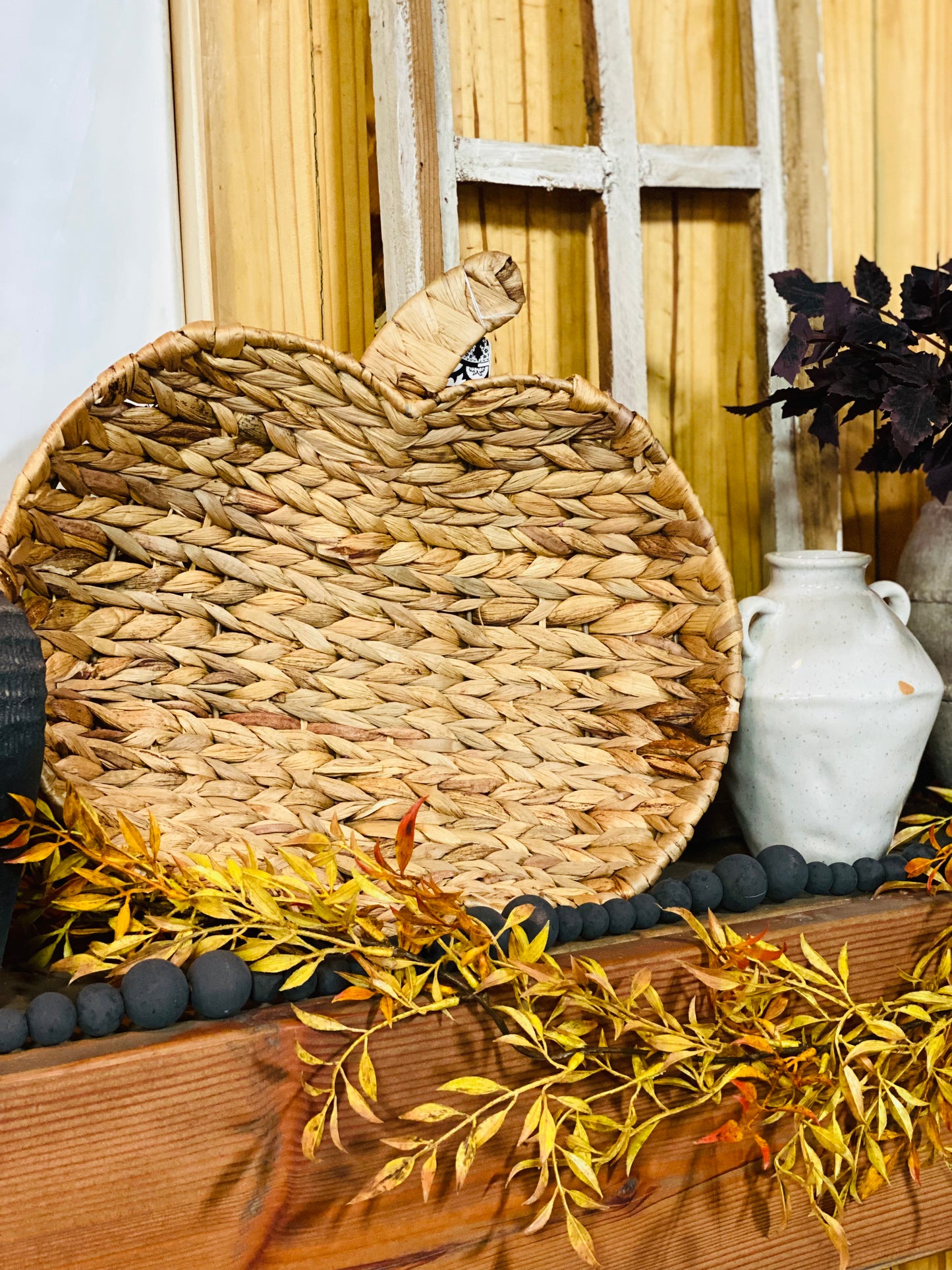 WOVEN PUMPKIN BOWL TRAY
