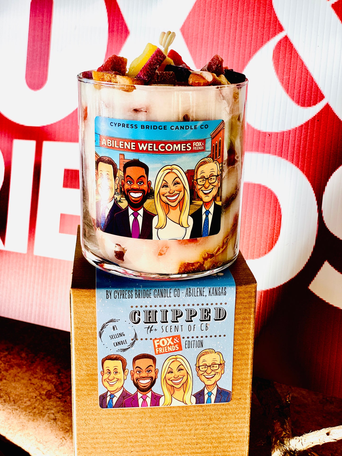 FOX & FRIENDS EDITION |“CHIPPED™” | 19+ oz Chippy Top Jar Candle