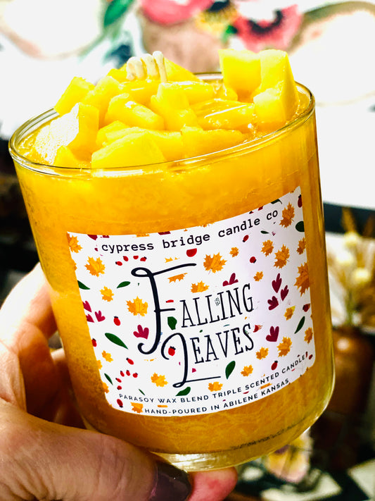 FALLING LEAVES |  19+oz Chippy Top Jar Candle