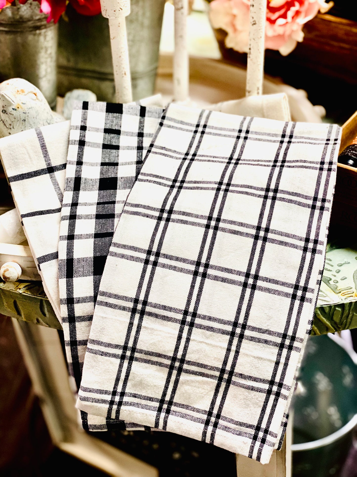 CHECK DISH TOWEL - 3 STYLES