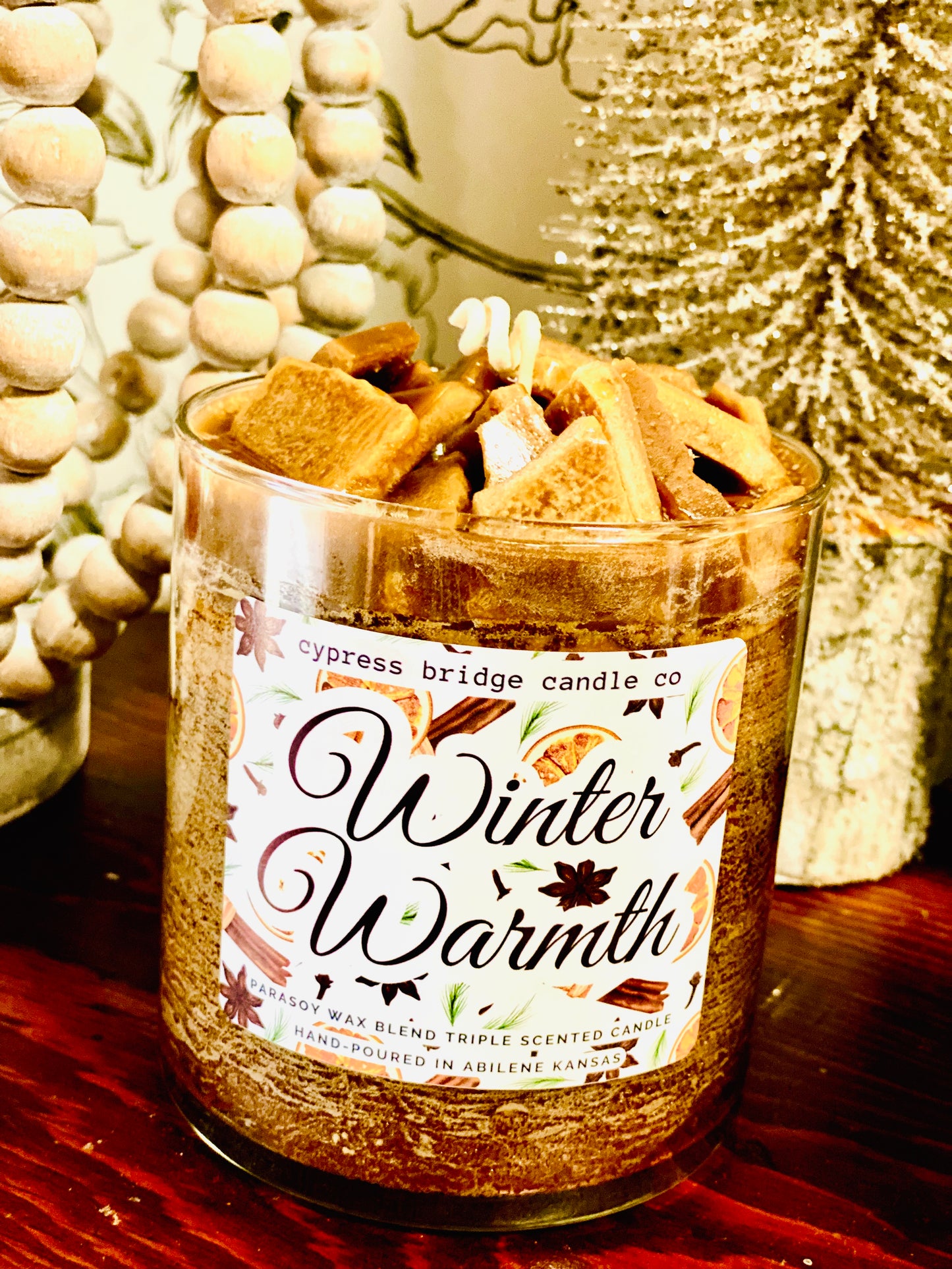 Winter Warmth 17+oz Chippy Top or Mason Jar Candle