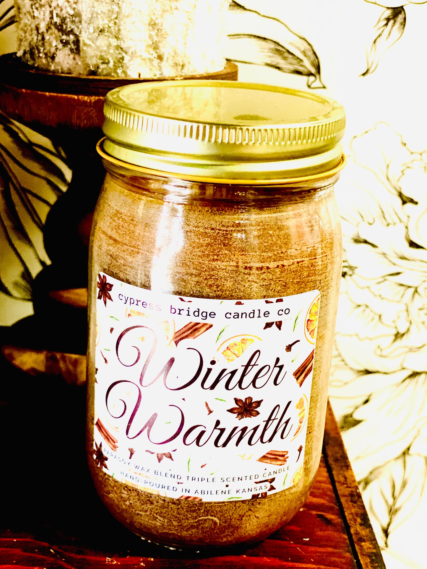 Winter Warmth 17+oz Chippy Top or Mason Jar Candle