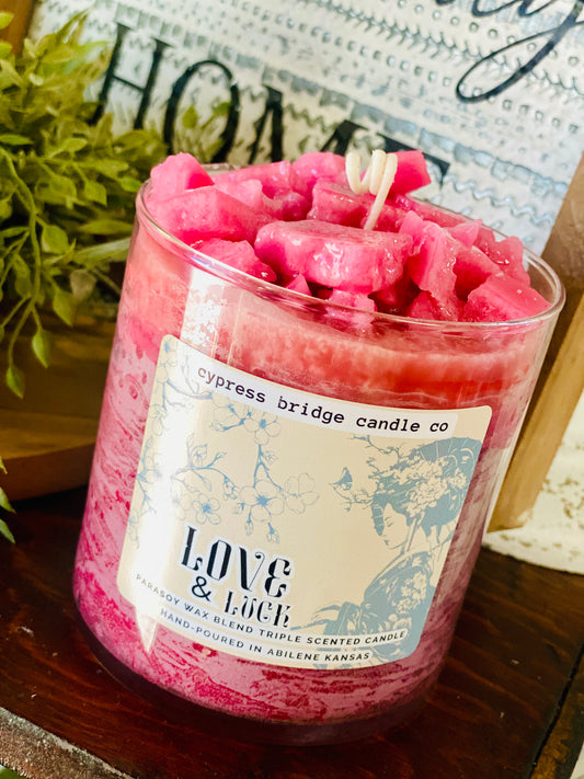 LOVE & LUCK™ 17+oz Chippy Top Jar Candle