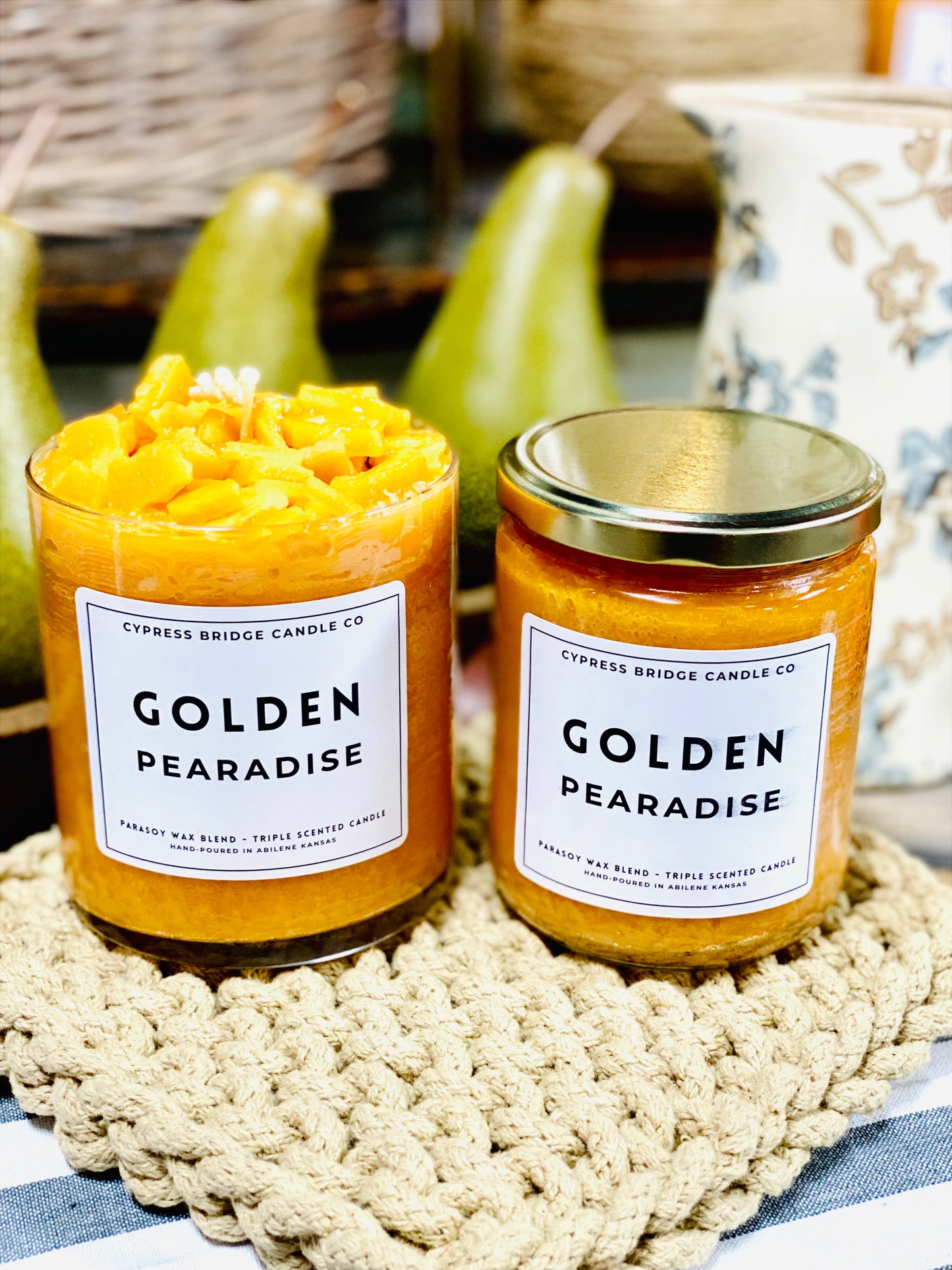 GOLDEN PEARADISE | JAR CANDLES | 2 SIZES