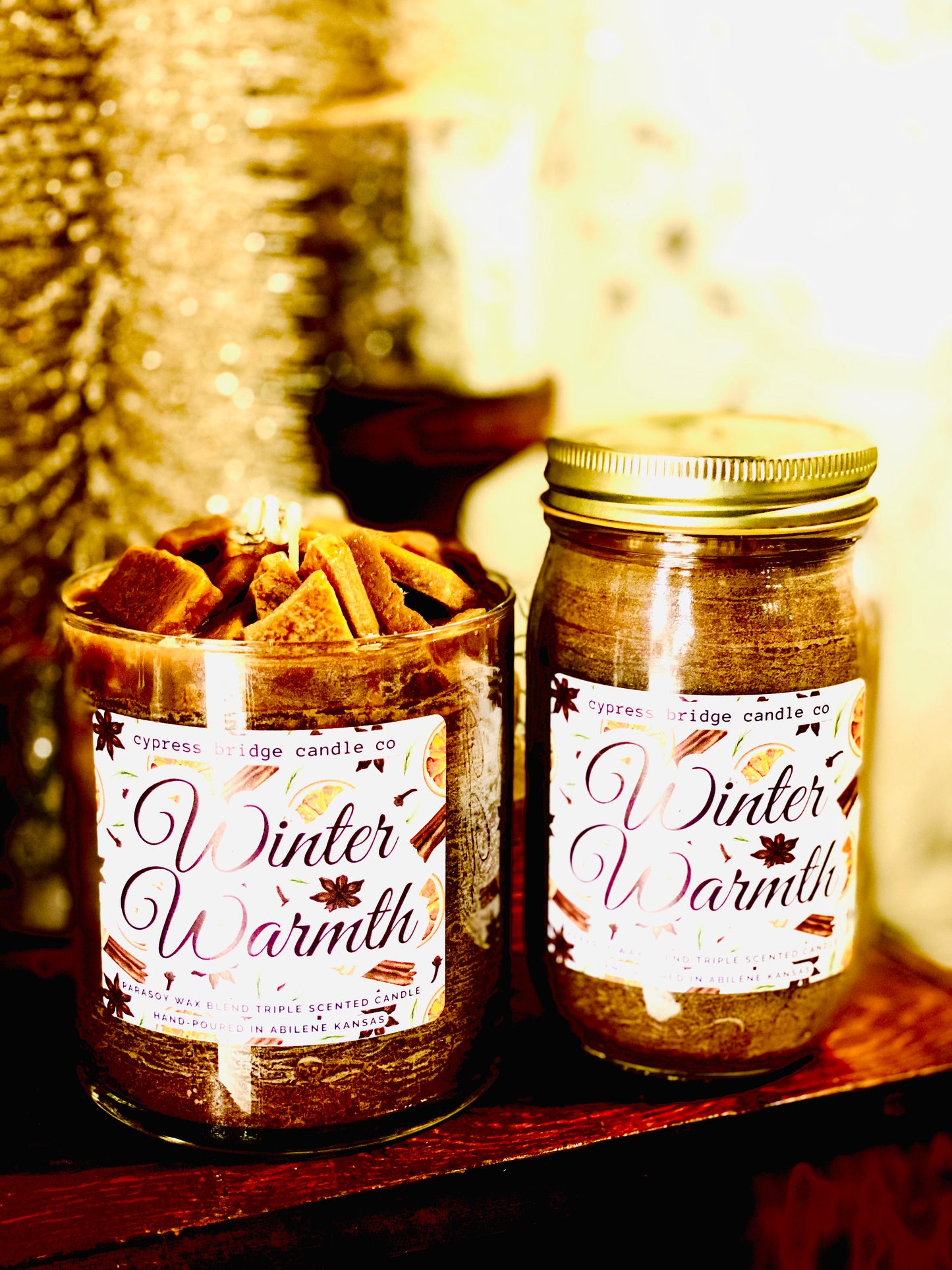 Winter Warmth 17+oz Chippy Top or Mason Jar Candle