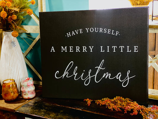 LARGE "HAVE YOURSELF A MERRY CHRISTMAS" CANVAS