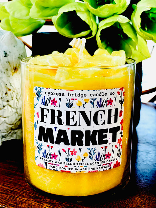 FRENCH MARKET  17+oz Chippy Top Jar Candle