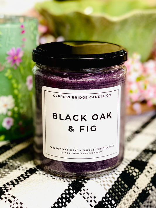 BLACK OAK & FIG | 12+oz Jar Candle