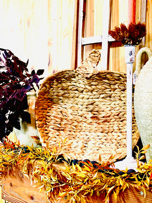 WOVEN PUMPKIN BOWL TRAY