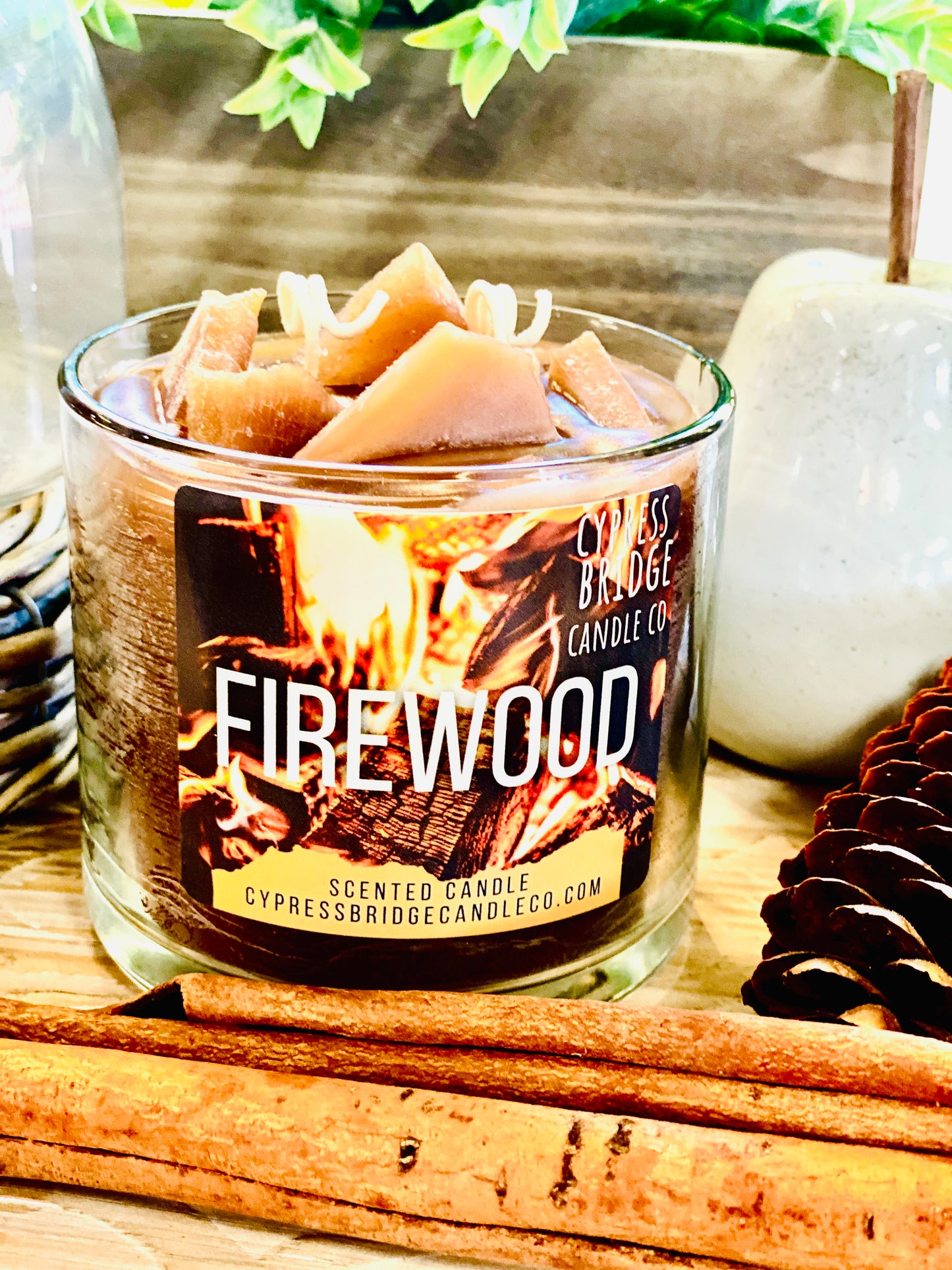 Firewood 15oz+ 2-wick Jar Candle