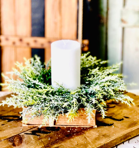 Glitzen Pine Candle Ring | 15"