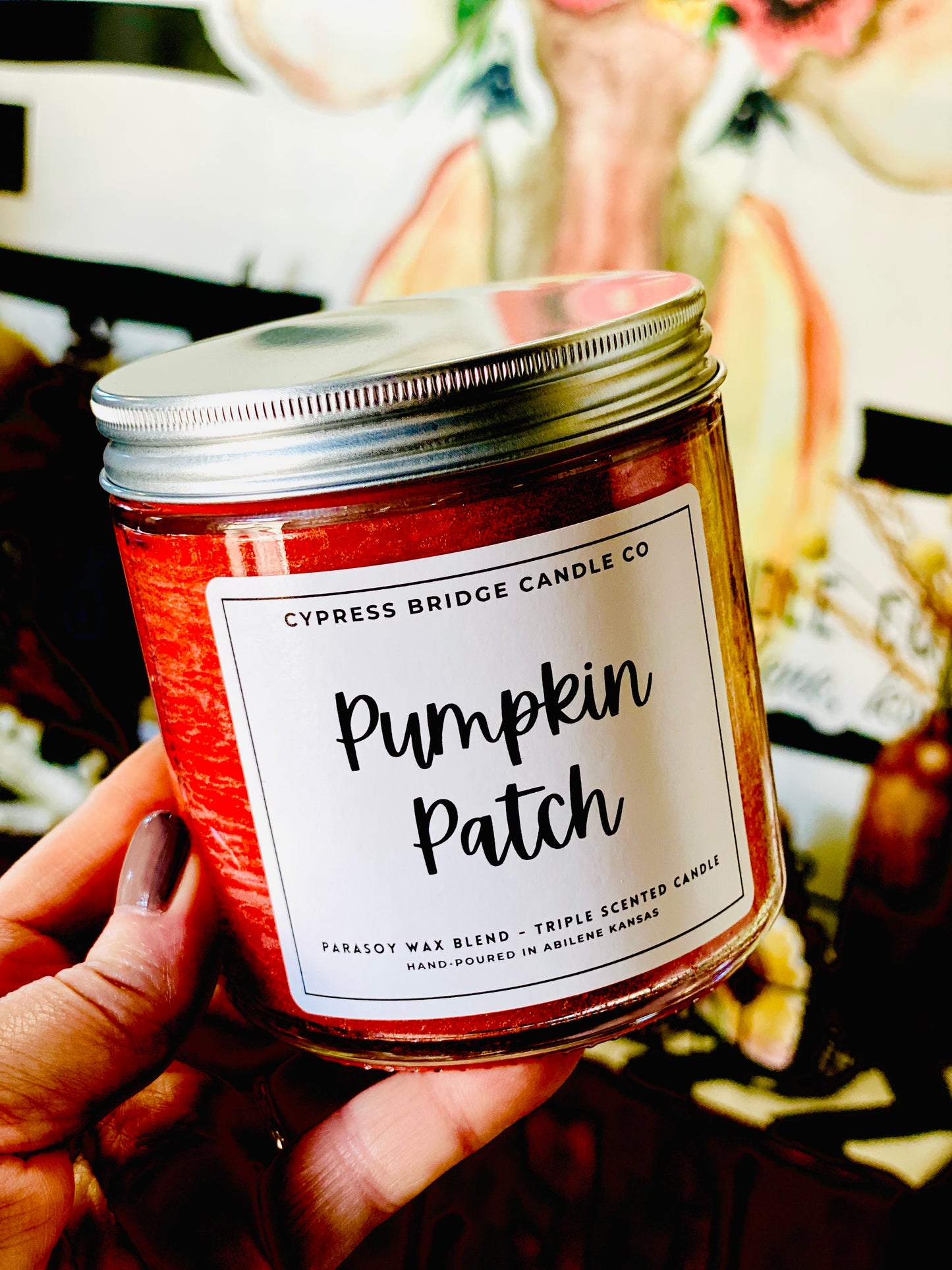 PUMPKIN PATCH | 12+oz Candle Jar Silver Lid