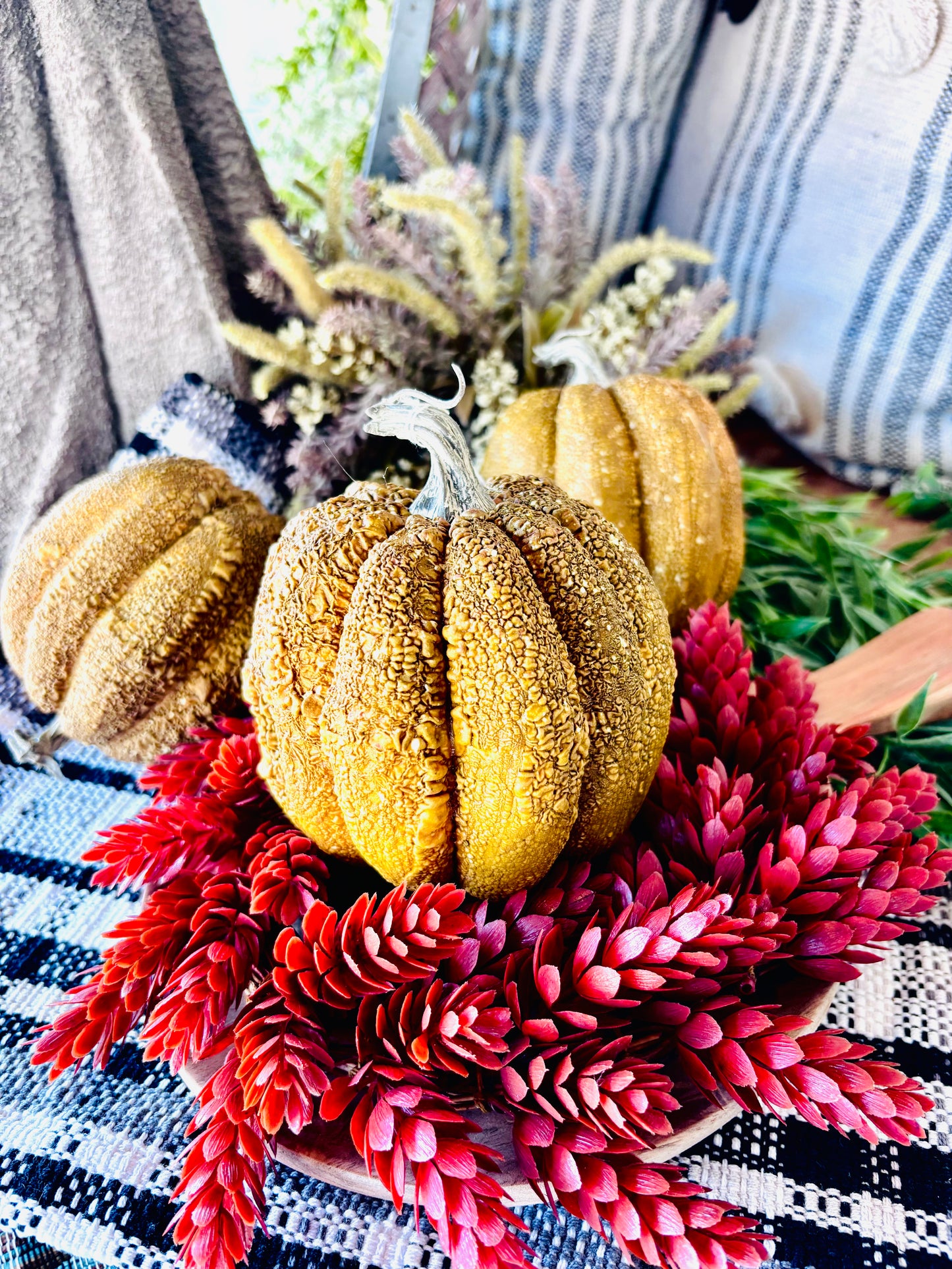 Furrowed Fields Pumpkin | 4"