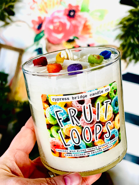 FRUIT LOOPS 17+oz Chippy Top Jar Candle