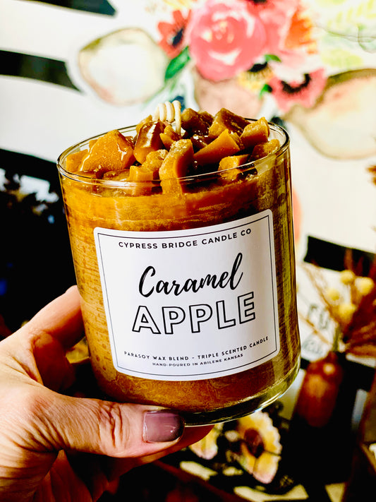 CARAMEL APPLE | 19+oz Chippy Top Jar Candle