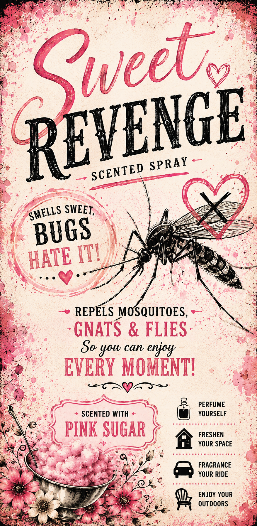 SWEET REVENGE  - INSECT REPELLENT DISGUISED AS A PERFUME!