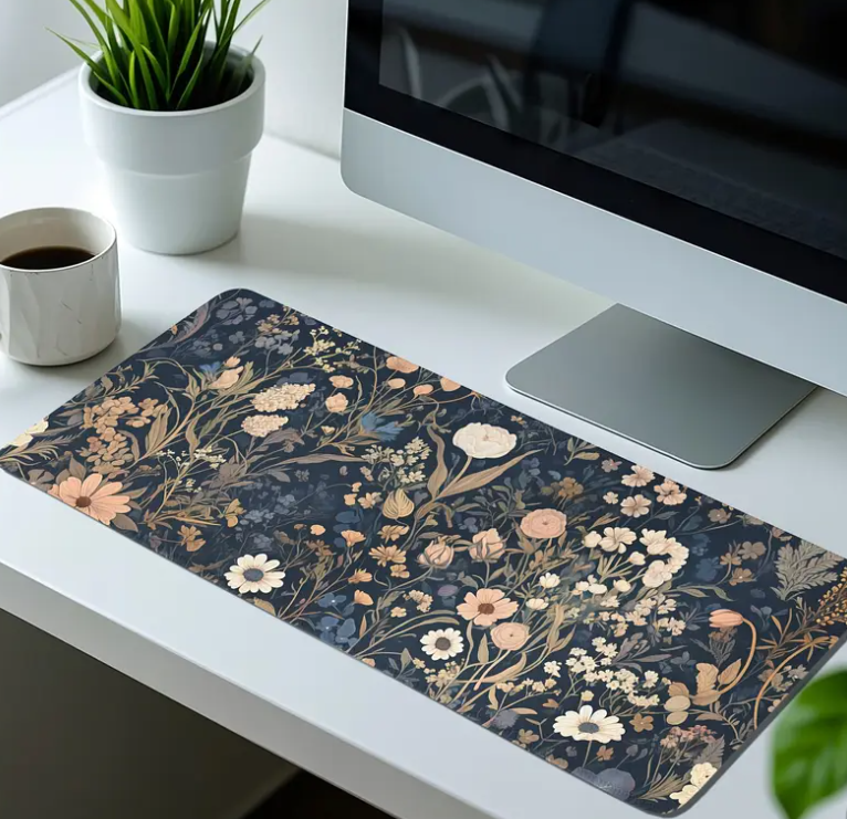 FLORAL DESK MAT/MOUSE PAD