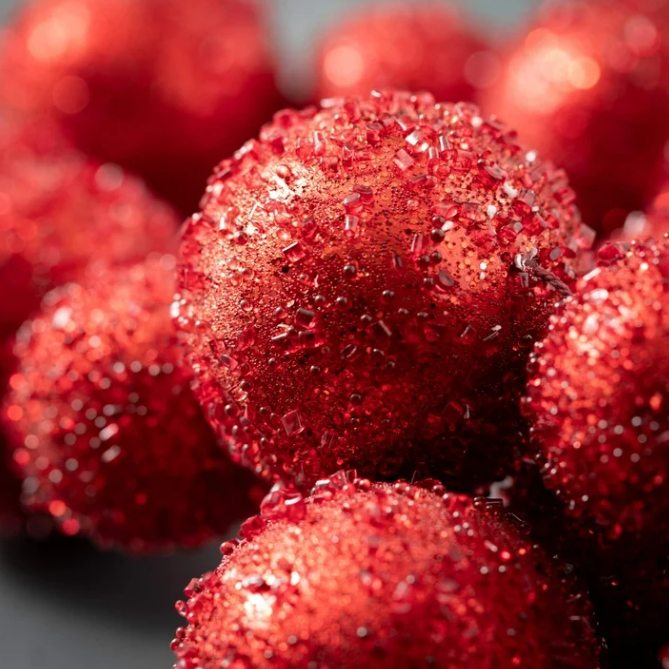 Red Ball Christmas Garland