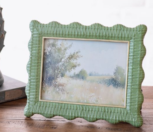 7 X 5 GREEN WEAVE LANDSCAPE FRAME