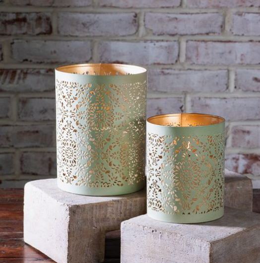 GREEN DECO LANTERN | 2 SIZES