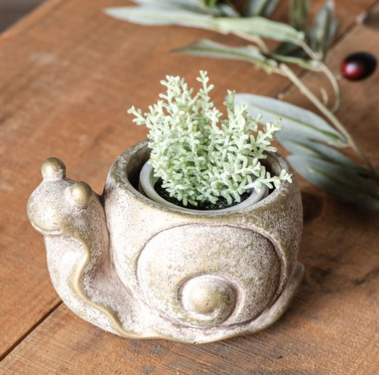 CEMENT SNAIL PLANTER