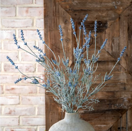 25" FLOCKED LAVENDER BUNCH
