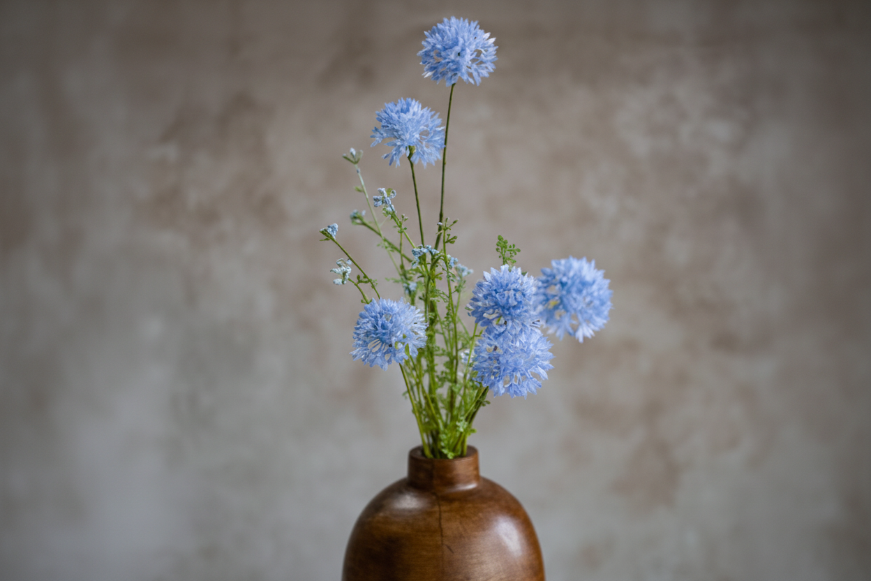25" BLUE DANDELION SPRAY