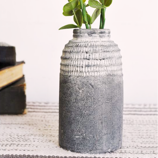 AGLAIA VASE | CHARCOAL 7"