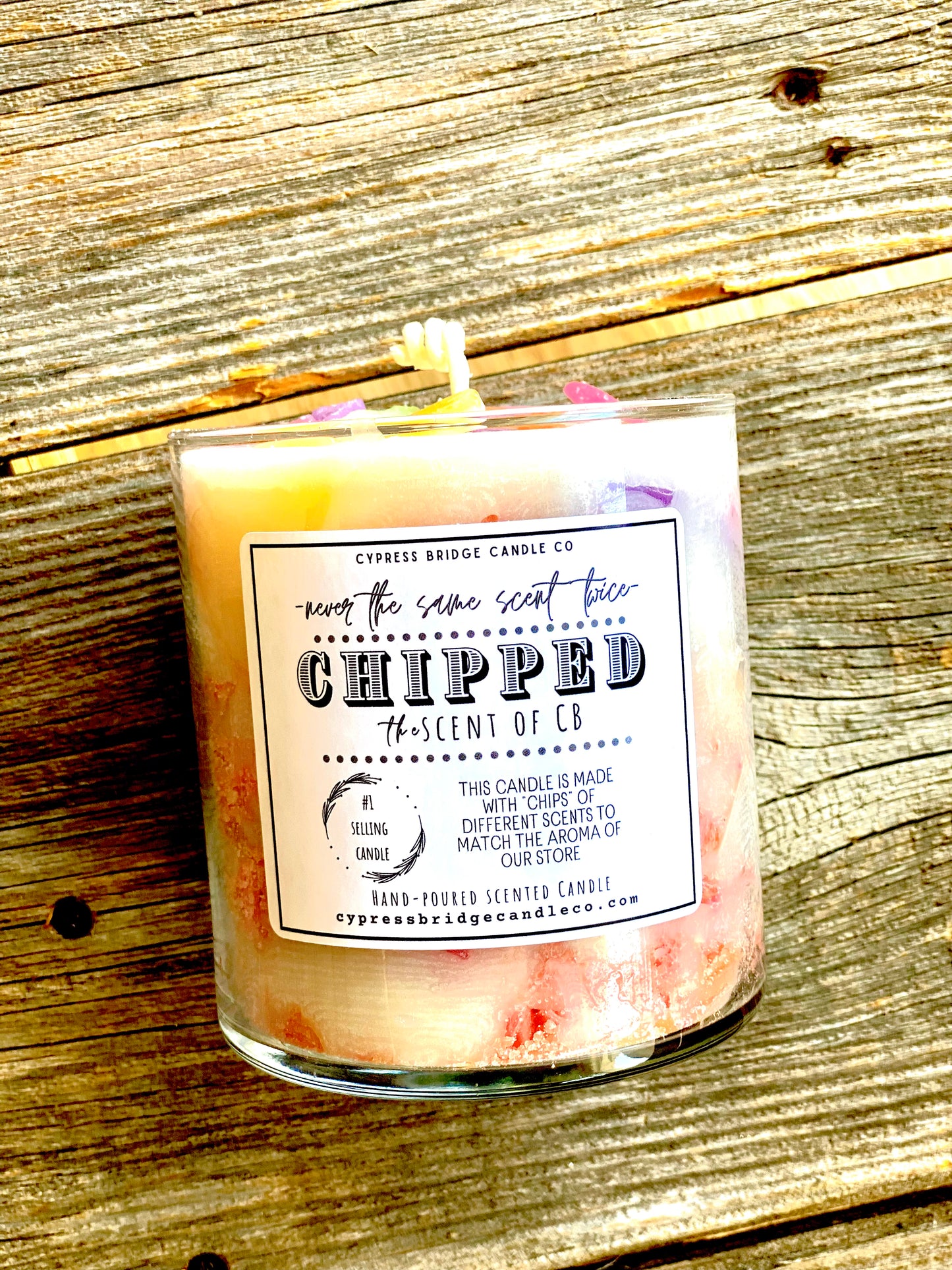 Scent of CB “CHIPPED™” Chippy Top Jar Candle or Mason Jar