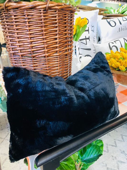 Down-Filled Ultra Soft Faux Fur Pillow