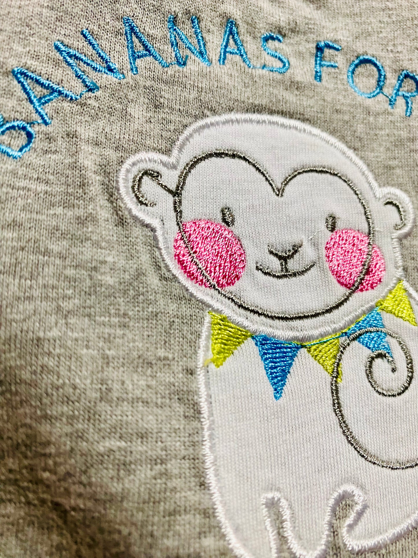 "BANANAS FOR YOU" Cotton Baby Monkey Bib