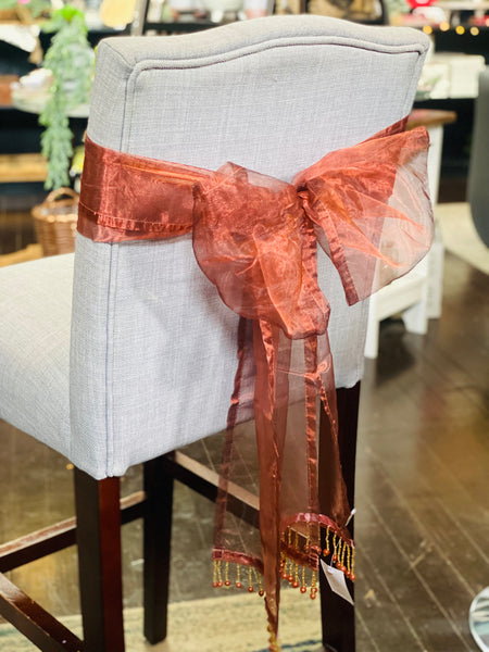 Sheer Autumn Organza Beaded Garland
