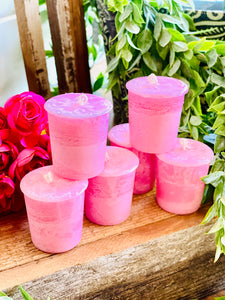 ROSE PETALS Votive Candles - Set (6) or bakers dozen (13)