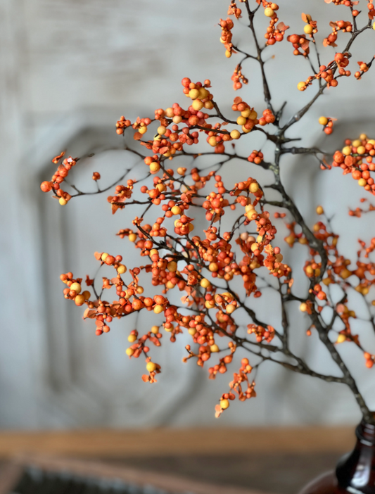 24" BRIGER BERRY SPRAY | PUMPKIN