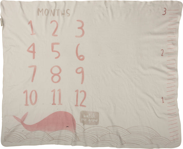 Milestone Blanket - Pinky the Whale